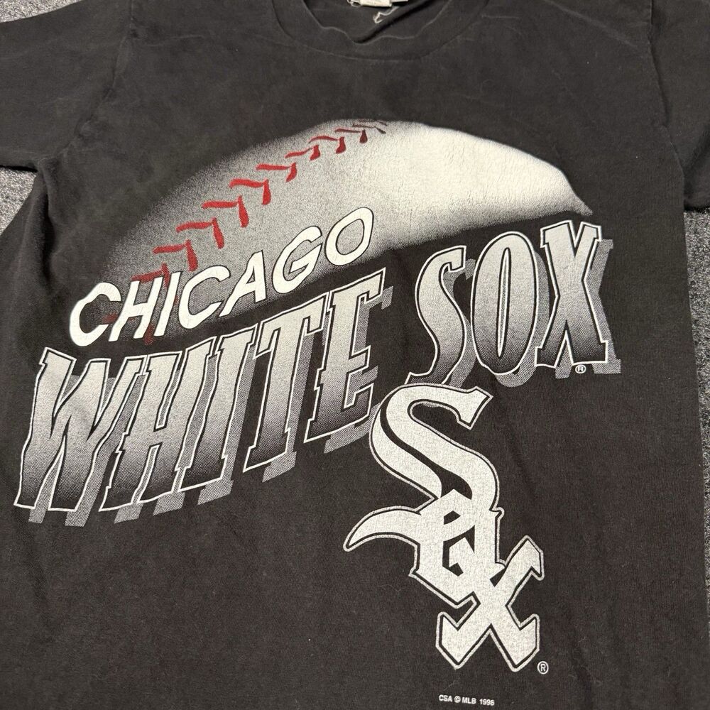 Vintage 1996 Chicago White Sox T-Shirt Size Small CSA brand 19x28 Frank Thomas